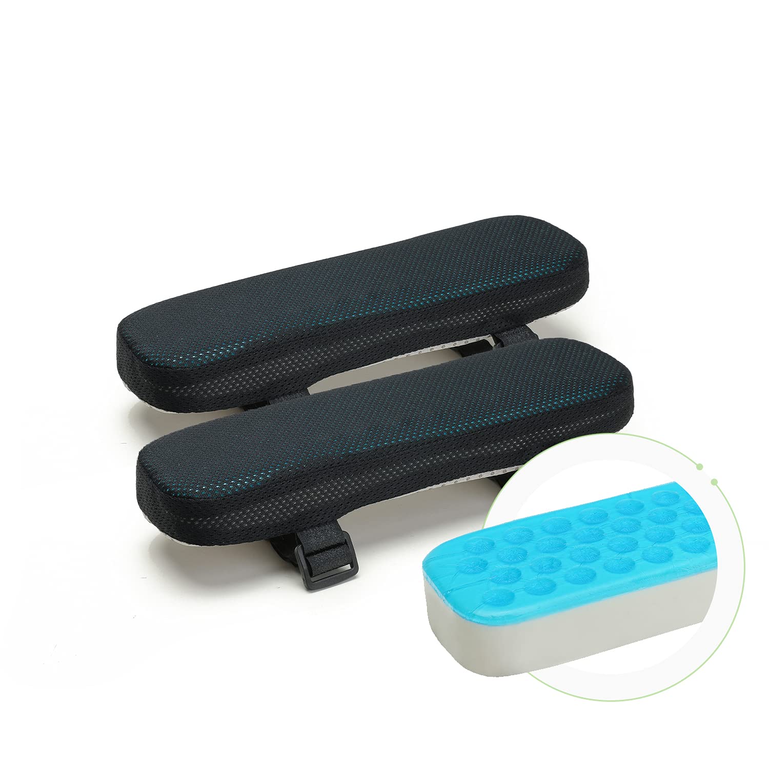 HANNEA 2Pcs Chair Armrest Pads Ergonomic Elbow Pillow Memory Foam Pressure Relief Office Chairs Gaming Chair Armrest Cover Arm Support Thick Cooling Gel Arm Rest Pads HANNEA 2Pcs Chair Armrest Pads Ergonomic Elbow Pillow Memory Foam Pressure Relief Office Chairs Gaming Chair Armrest Cover Arm Support Thick Cooling Gel Arm Rest Pads